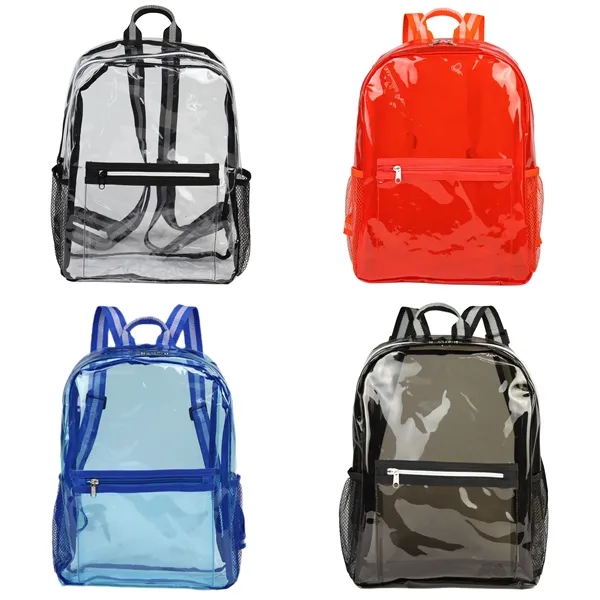 Eco-Friendly Waterproof Clear drawstring Backpack - Eco-Friendly Waterproof Clear drawstring Backpack - Image 3 of 11