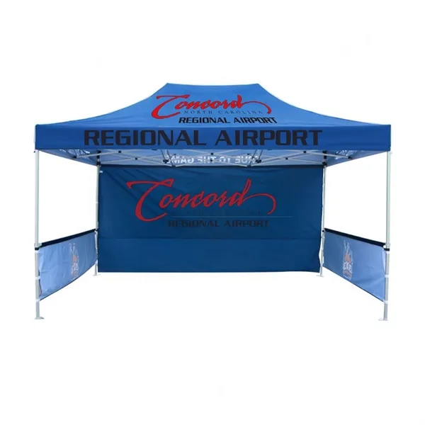10'x15' Pop Up Tent W/ Back Full Wall and Two Half Walls - 10'x15' Pop Up Tent W/ Back Full Wall and Two Half Walls - Image 1 of 2