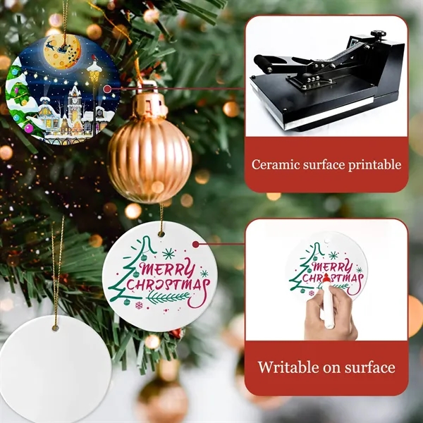 Double side printed Ceramic Ornaments