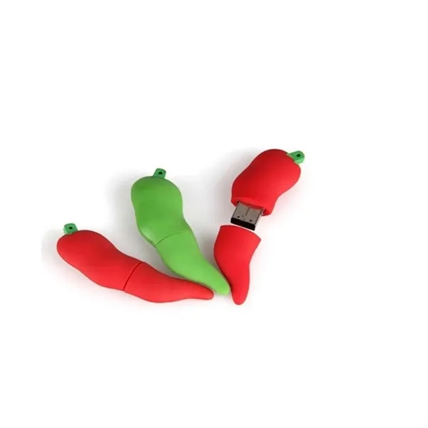 Custom Custom Pepper shaped PVC USB Flash Drive