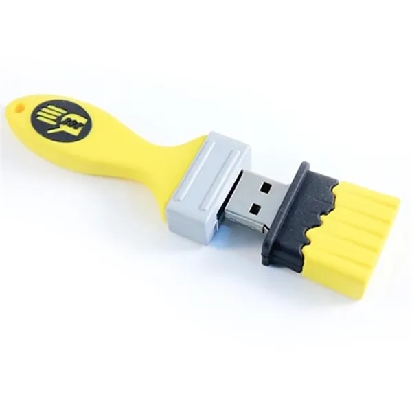 Custom Paint Brush Molded 3D PVC USB Flash Drive