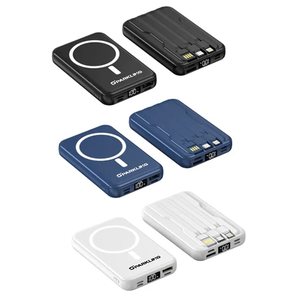 Magnetic Wireless Charging Power Bank 10000mah with Cable