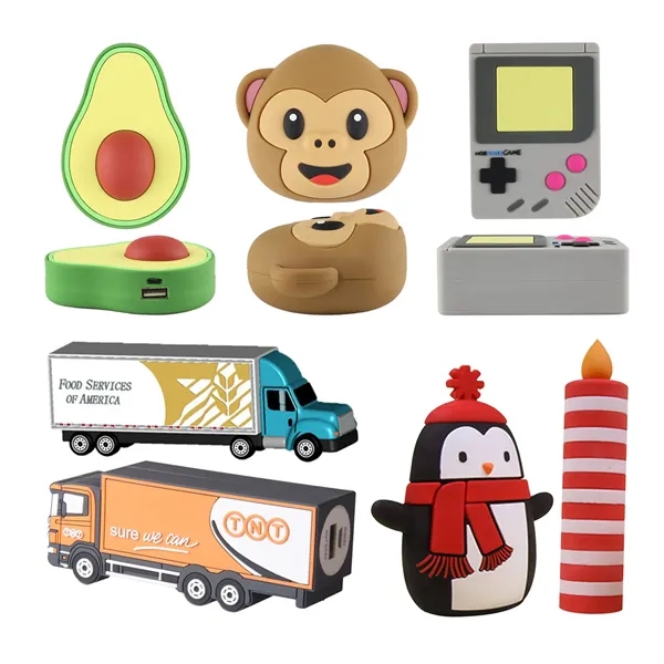 Truck Custom Molded 3D PVC Power Bank-2600 mAh