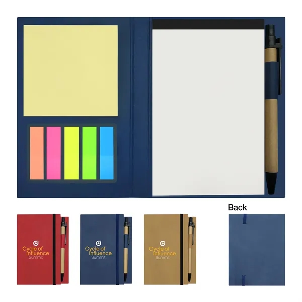 Custom Journal W/Sticky Notes And Flags & Pen