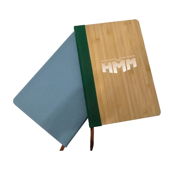 Bamboo Journal Book with Fabric Back