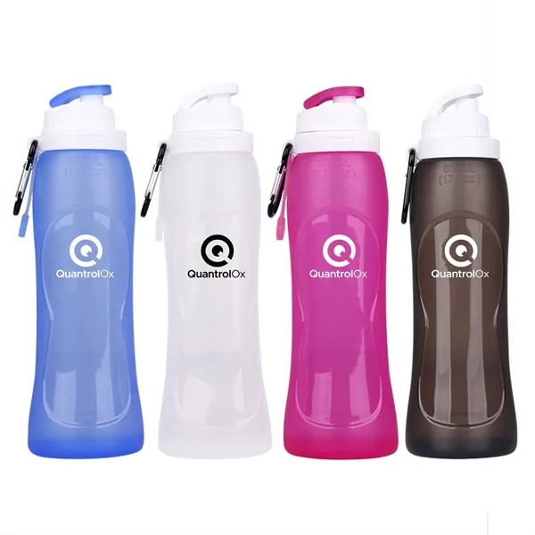 17oz silicone water bottle BPA collapsible
