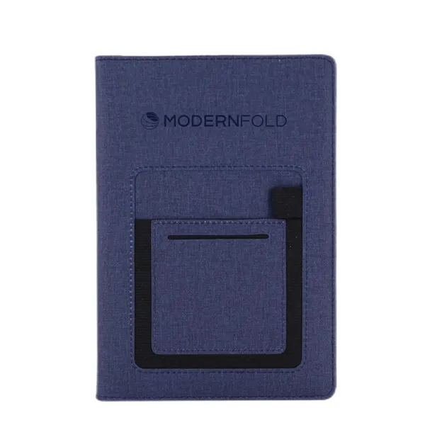 PU leather journal with phone pocket
