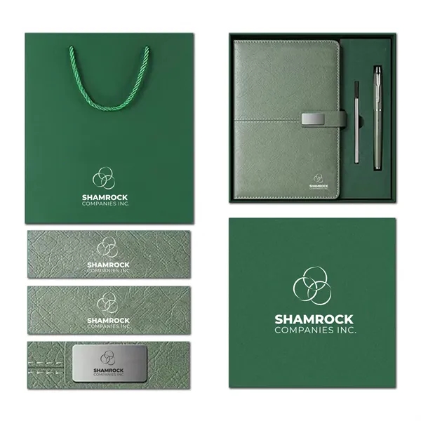 Premium Gift Set w/ Magnetic Notebook & Metal Pen