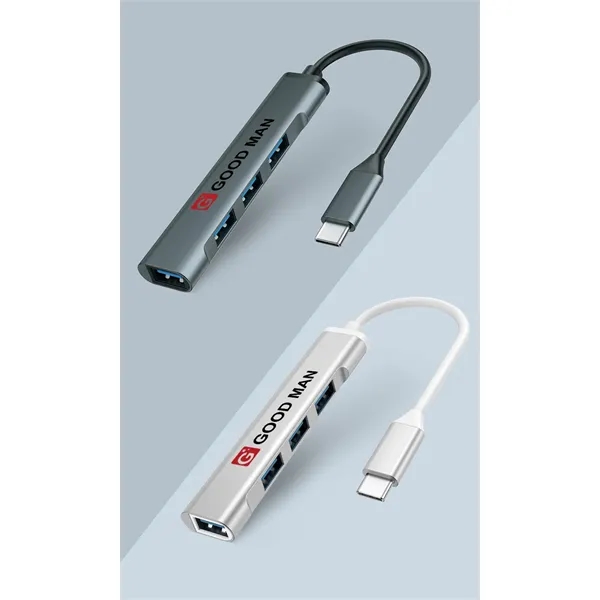 Aluminum 4-Port USB 3.0 Extension Splitter
