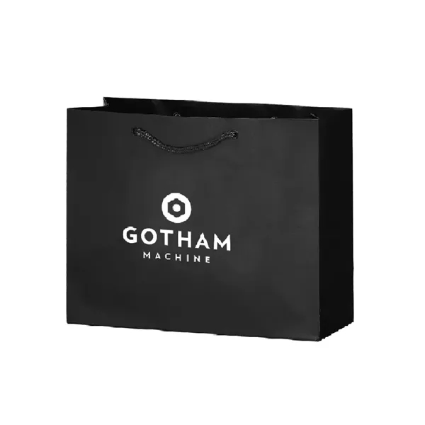 13x5x10'' Matt/Gloss 250GSM White Cardboard Shopping Bag
