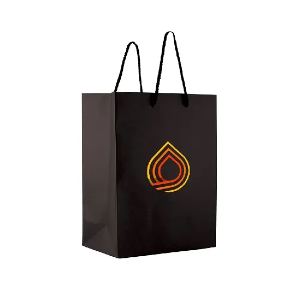 13x7x17'' Matt/Gloss 210GSM White Cardboard Shopping Bag