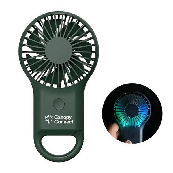 Rechargeable Handheld USB Mini Fan with Carabiner