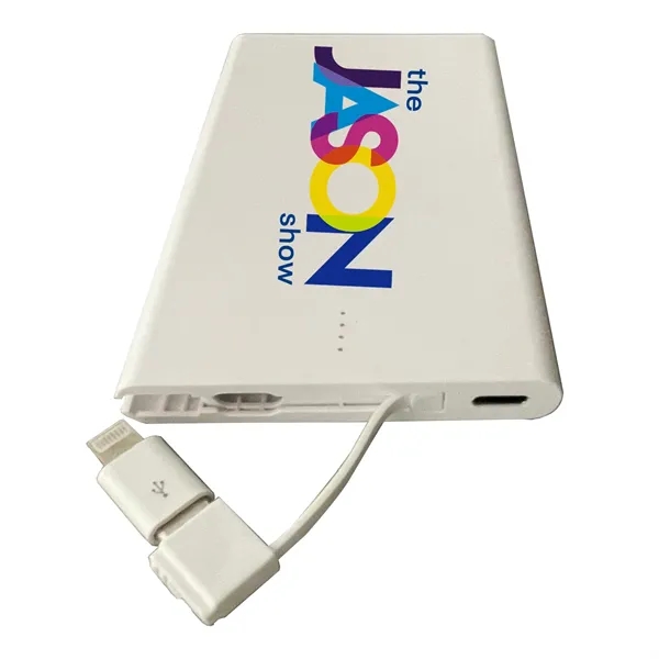 4000mAh Power Bank w/Built In Cable