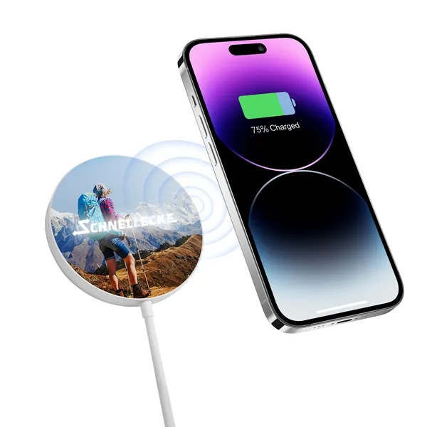 15W Fast Magnetic Wireless Charger with Light-Up Logo