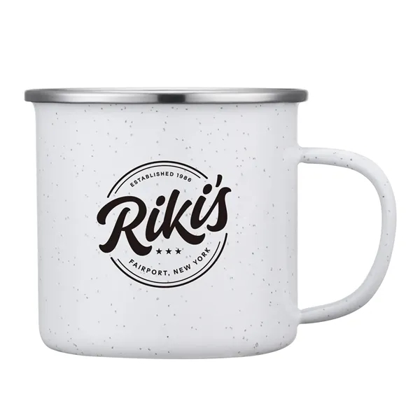 16 Oz. Coffee Mug Enamel W/ SS Rim