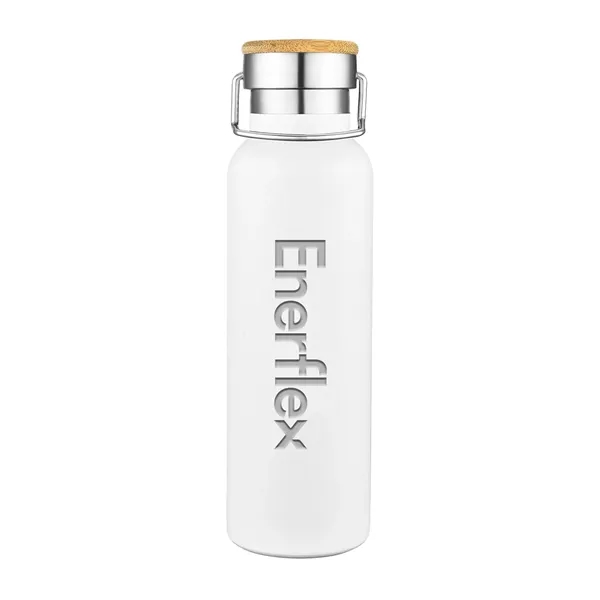 20oz Double Wall Stainless Steel Bottle With Bamboo Lid
