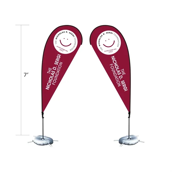 7' Double Sided Custom Printed Teardrop Flags