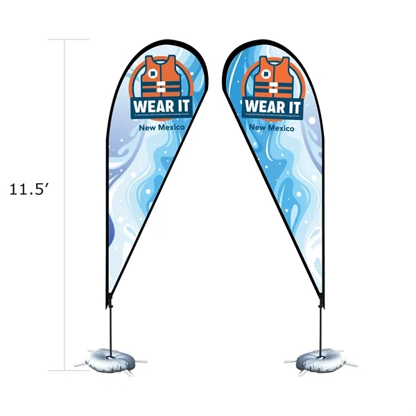Custom 11.5' Single Sided Teardrop Banner Flags