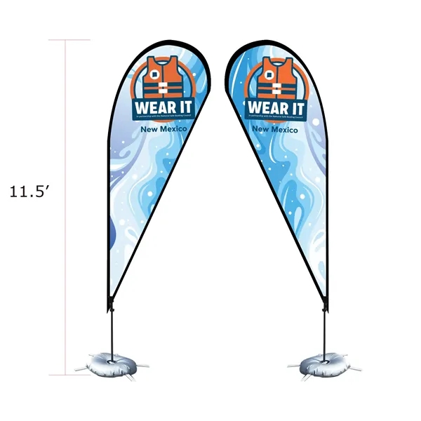 11.5' Double Sided Teardrop Flags Banner