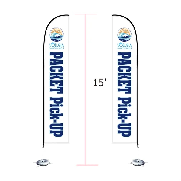 15' Single Sided Sailing Flag Fiber Glass And Aluminum
