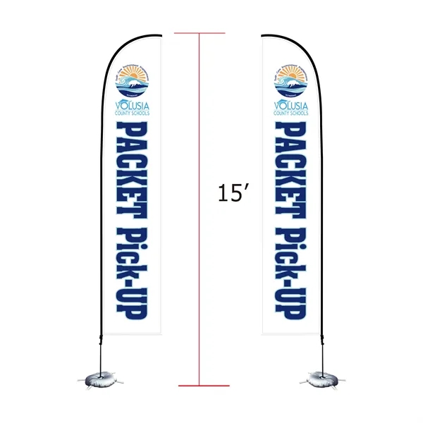 15' Double Side Sail Flags Banners