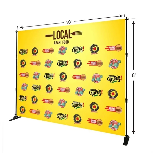 10' X 8' Adjustable Step And Repeat Backdrop Banner Stand