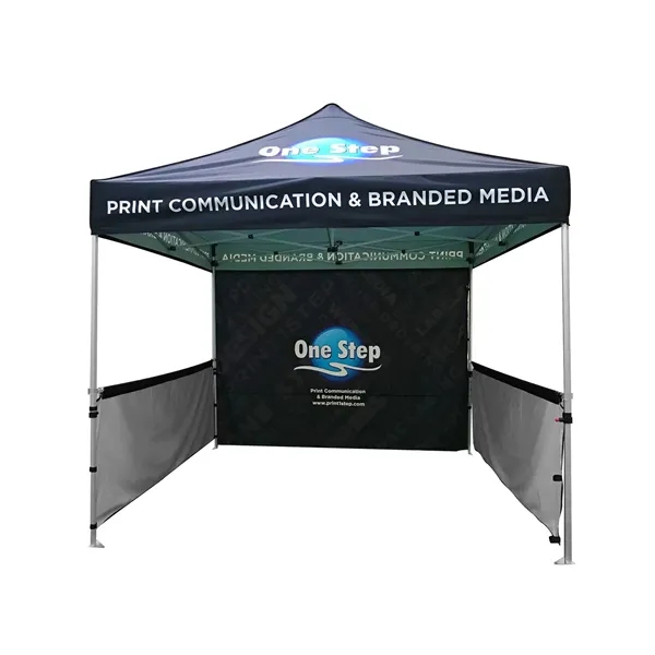 10x10 Ft Tent with Full Back Wall and Two Half Side Panels