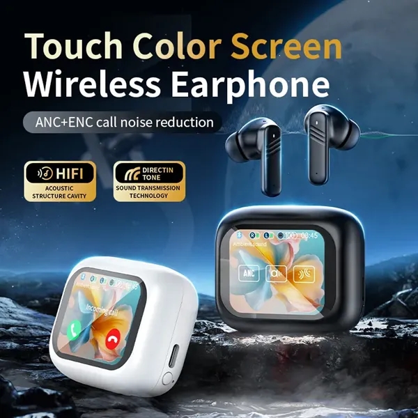 Wireless Earbuds with 2.01" Touchscreen Case
