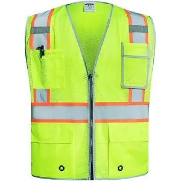 High Visibility Safety Security Vest with 10 Pockets