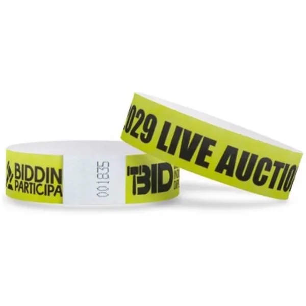 Custom 3/4" Tyvek Full Color Imprint Custom Wristbands
