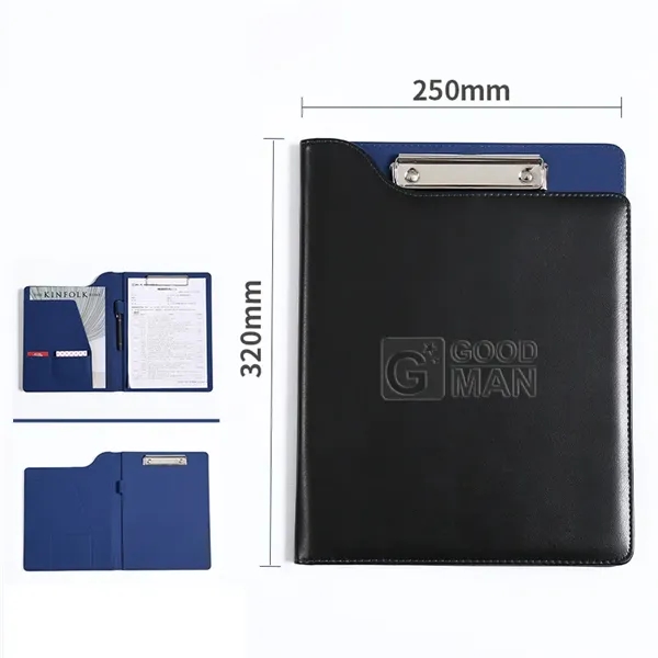 Custom Multi functional folder A4 PU Leather Clipboard