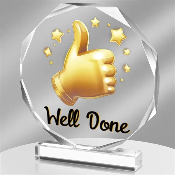 Larger Round Edge Crystal Glass Awards