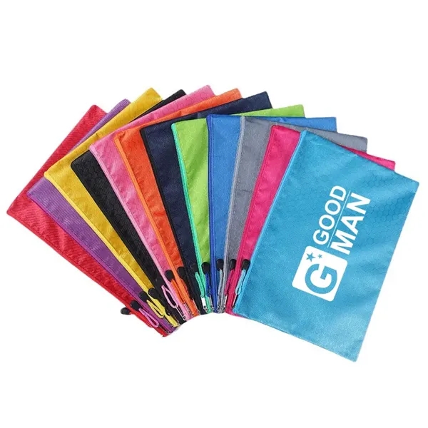 Waterproof Football Patterned Zipper Document Bag