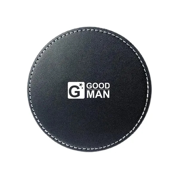 Round Pu Leather Coaster