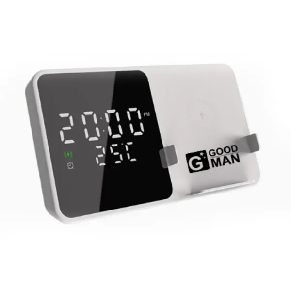 Electronic Alarm Clock With Wireless Charger