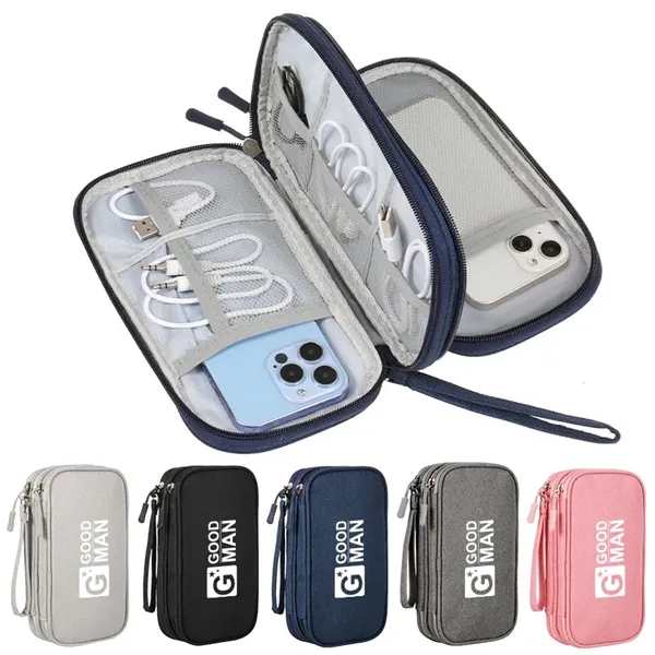 Custom Small Two Layers Electronics Organizer Bag