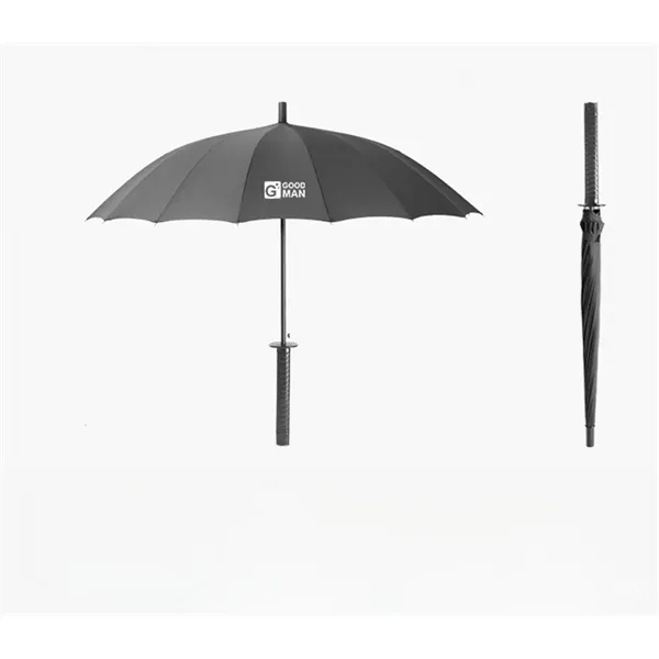 Martial Arts Knife-handle Designed 16-rib Umbrella