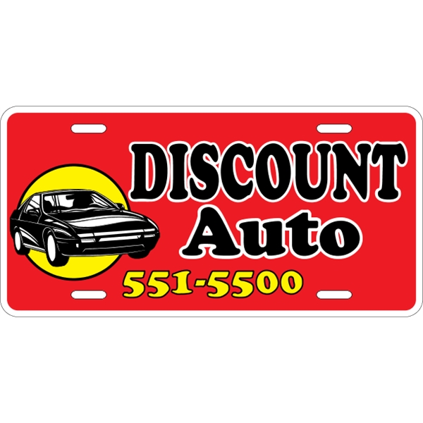 Car Plate - .030" White Plastic