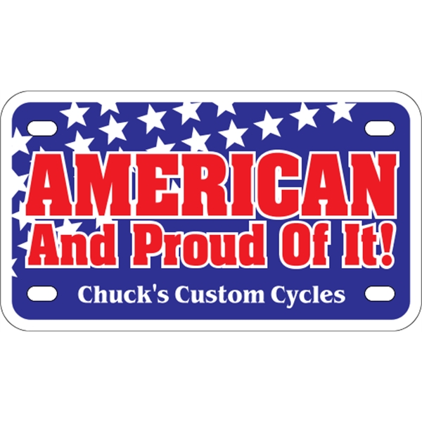 Weather-Resistant Poster Board Motorcycle License Plate