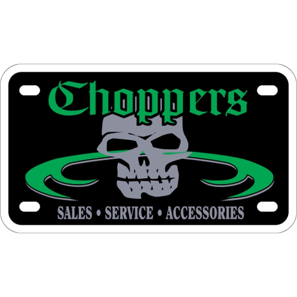 .055" White Polyethylene Motorcycle Plate