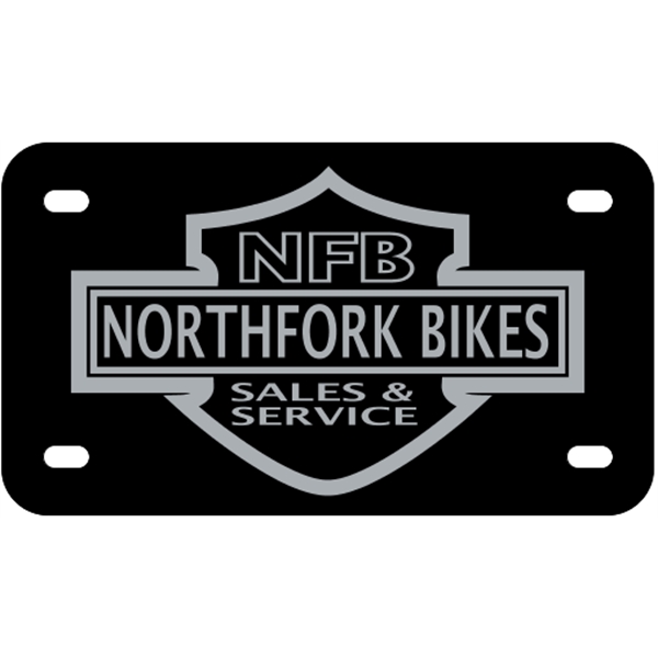 .055" Black Polyethylene Motorcycle Plate