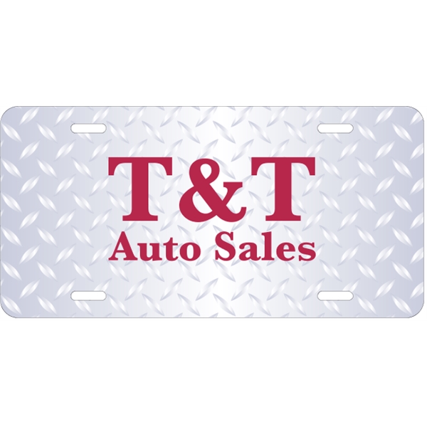 Diamond Plate Finish Car Plate
