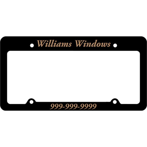 Car Plate Frames - Large space at top