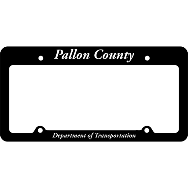 Car Plate Frames - Large space at top