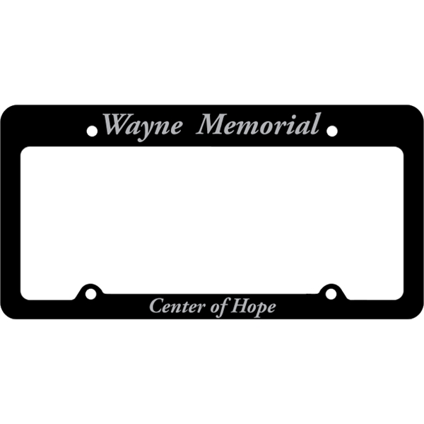 Car Plate Frames - Large space at top