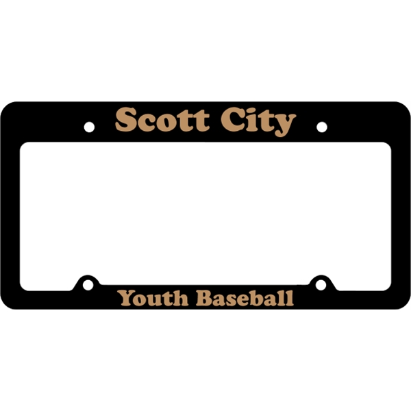 Car Plate Frames - Large space at top