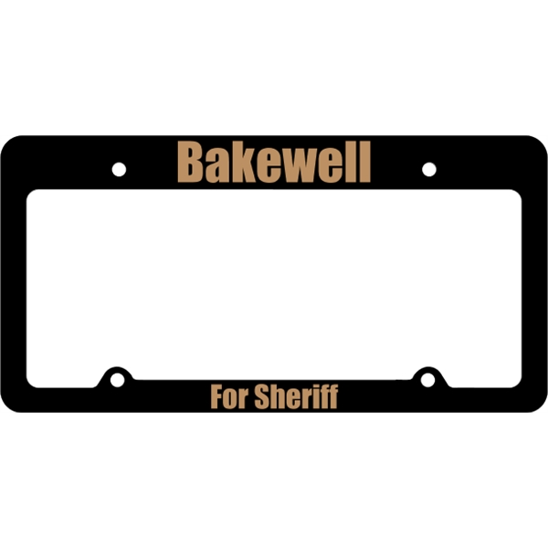 Car Plate Frames - Large space at top
