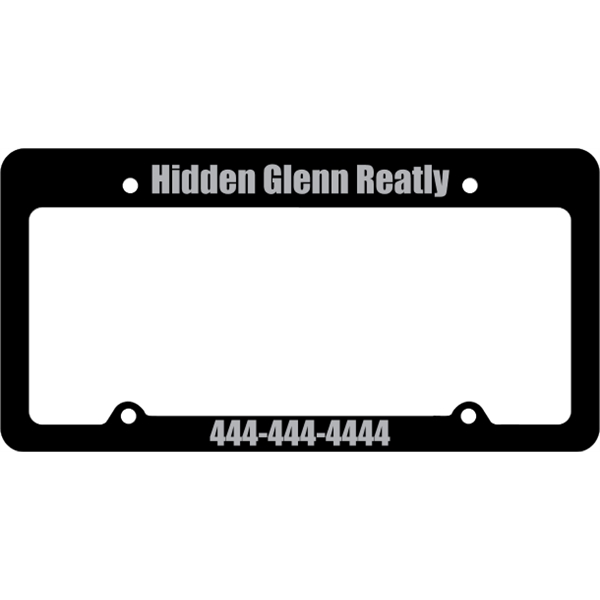 Car Plate Frames - Large space at top