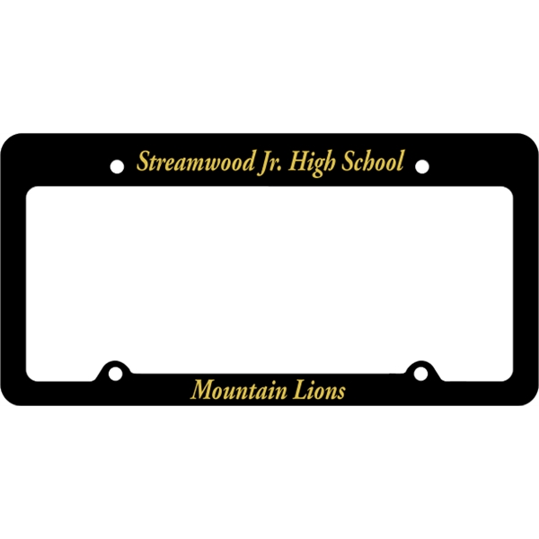 Car Plate Frames - Large space at top