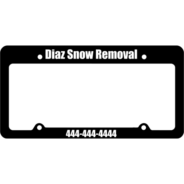 Car Plate Frames - Large space at top